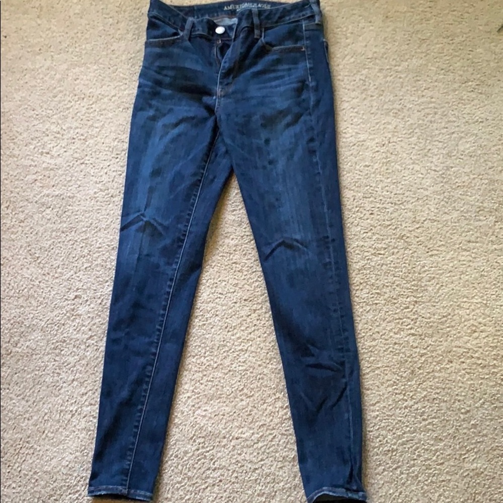 AEO Dark Wash Denim Skinny Jeans